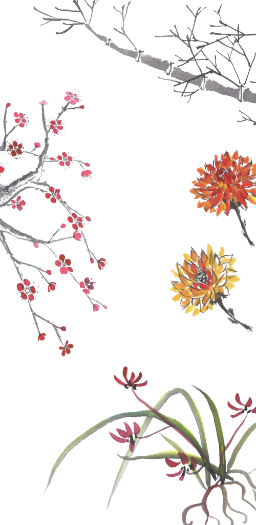 Four seasons, drawing